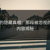 91网的隐藏真相：那段被忽视的冷门内容揭秘
