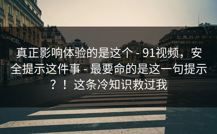 真正影响体验的是这个 - 91视频，安全提示这件事 - 最要命的是这一句提示？！这条冷知识救过我