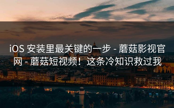 iOS 安装里最关键的一步 - 蘑菇影视官网 - 蘑菇短视频!这条冷知识救过我 iOS 安装里最关键的一步 - 蘑菇影视官网 - 蘑菇短视频!这条冷知识救过我