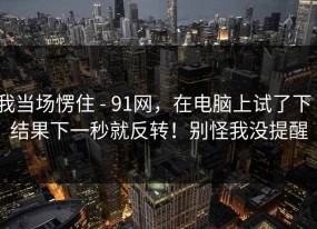 我当场愣住 - 91网，在电脑上试了下｜结果下一秒就反转！别怪我没提醒